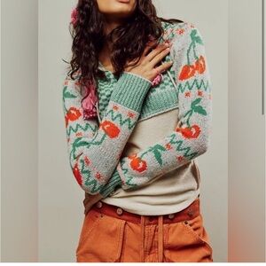 Free People-We The Free Cherry Cola Sweater with Hood